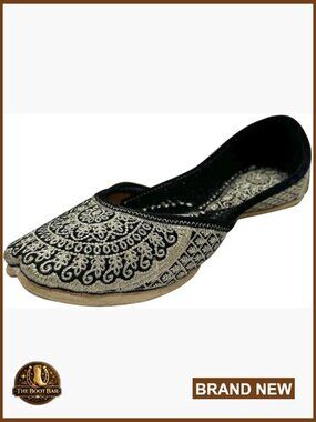 Handmade Velvet Khussa Shoes Punjabi Jutti Traditional Flat Flats